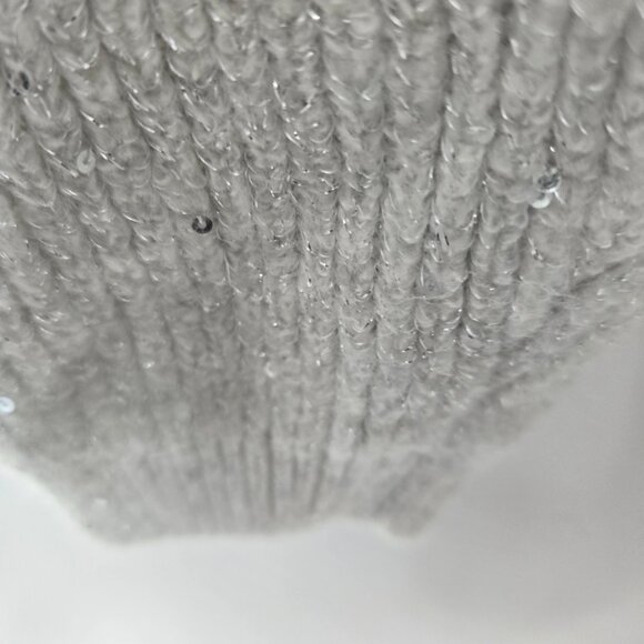 Lane Bryant Gray Metallic Sequin Open Cardigan Shrug Size 18/20 - Picture 3 of 9